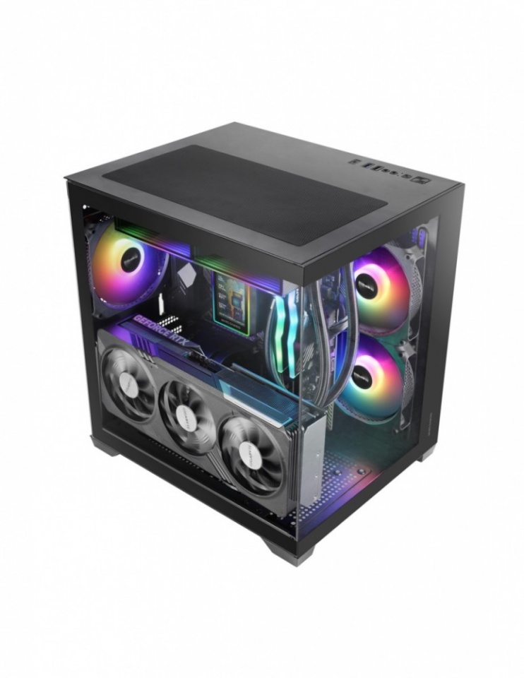 TACENS korpus Case MARS MC-VIEW3 must mATX 3xARGB