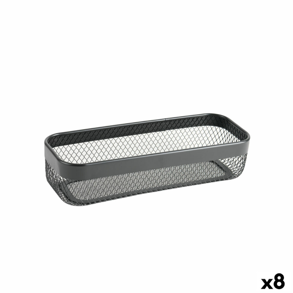 Confortime Universaalne korv must Metall 30,5x11,5x7cm (8tk)