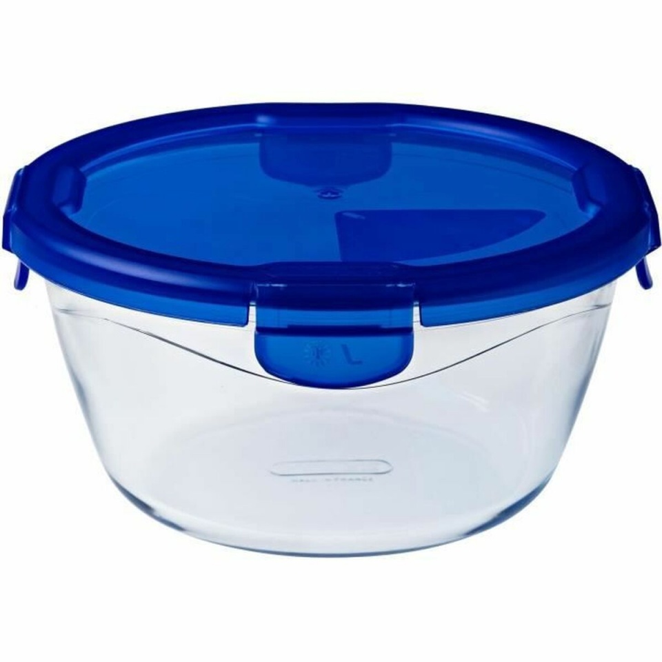 Pyrex Toidu säilitusksrp sinine läbipaistev Ümmargune 1,6 L (6tk)