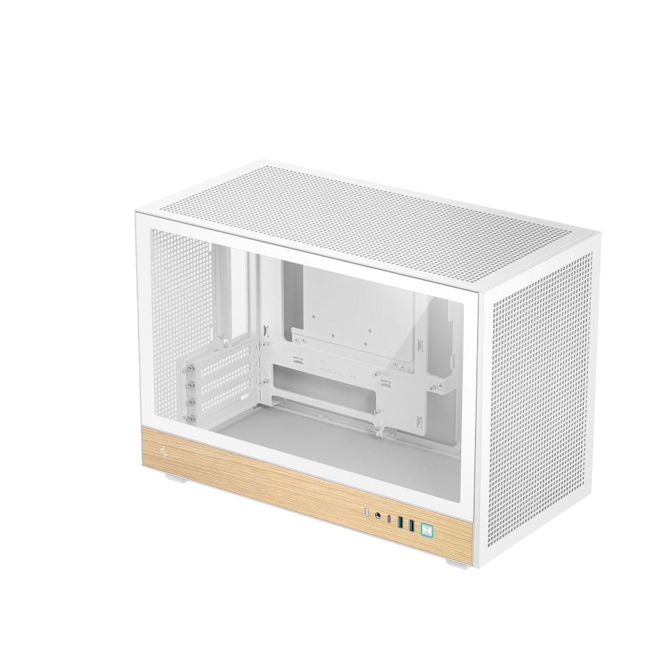 DeepCool CH260 WOOD case, valge