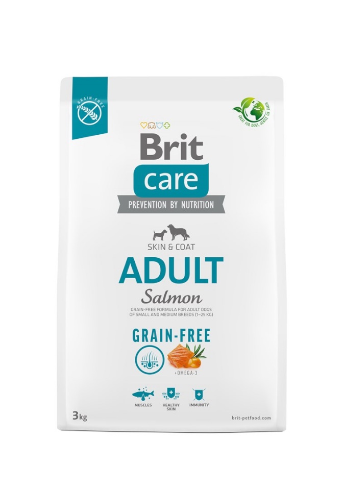 Brit kuivtoit koerale Dry Food for adult Dogs - Care Grain-free Adult Salmon - 3kg