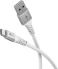 Goobay USB-C to USB-A Supersoft Textile Cable with Metal Plugs, 1 m, valge