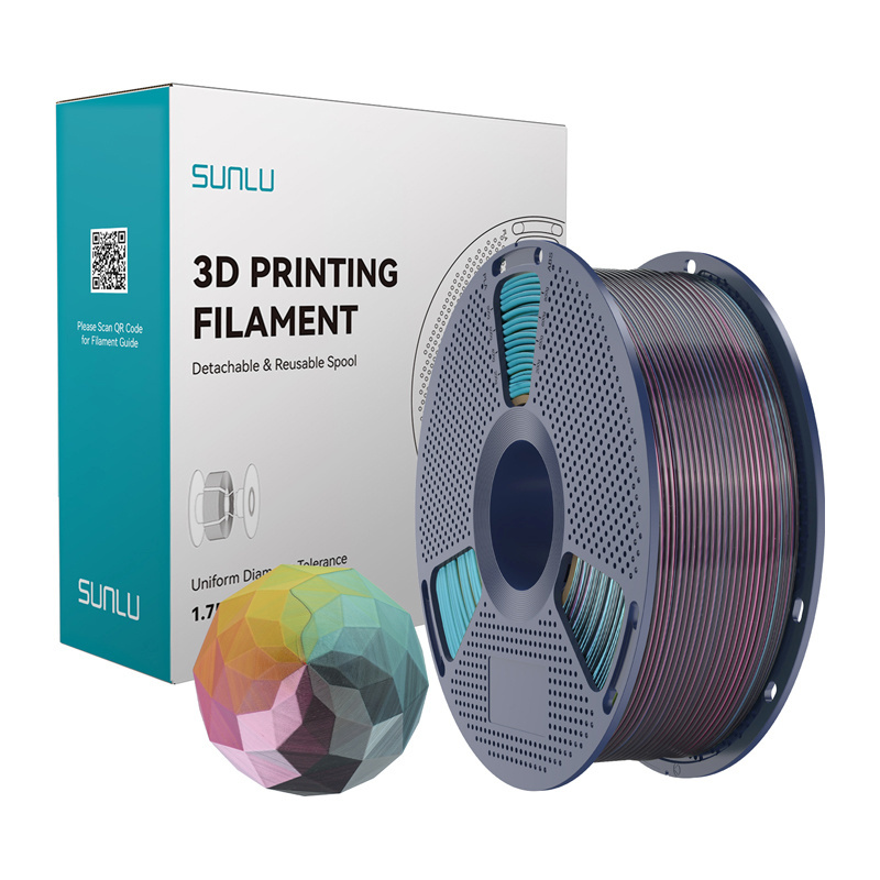 Sunlu Sunlu PLA+ Silk Forth-Color Filament (punane-kollane-roheline-must)