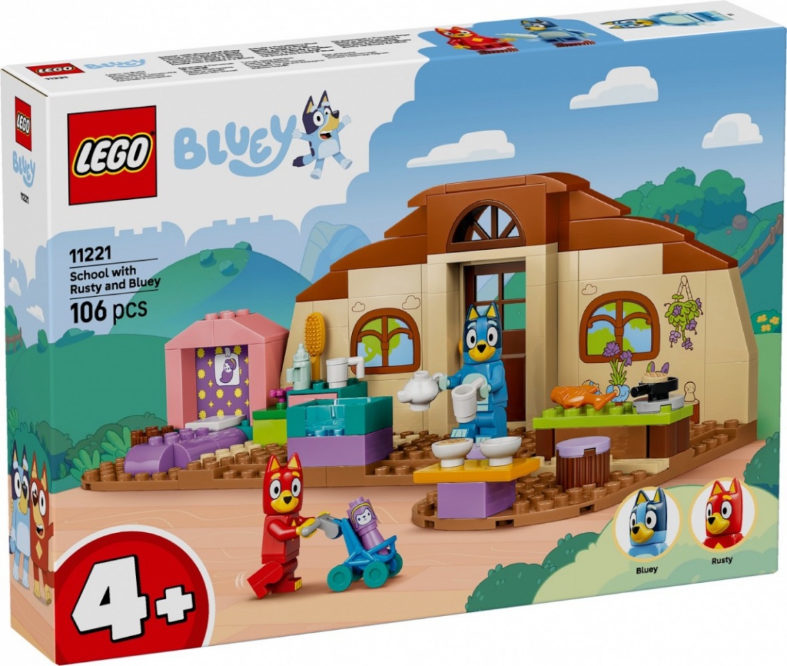 LEGO klotsid 11221 Bluey Schule with Rusty und Bluey