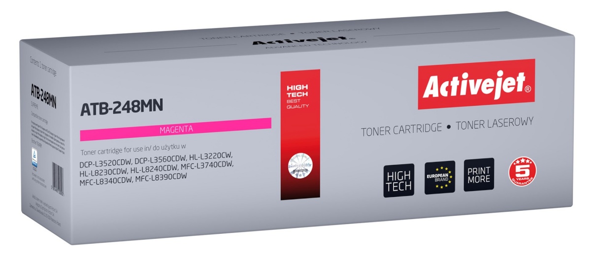 Activejet tooner ATB-248MN replacement for Brother TN248M, Supreme, 1000 pages, magenta