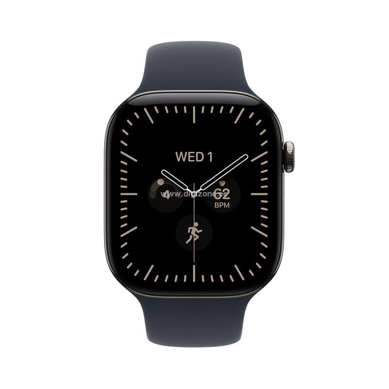 Apple Watch Series 12 GPS + Cellular 46mm Natural Titanium Case with Navy Blue Sport Band - M/L