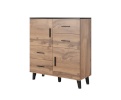 Cama Meble puhvetkapp Sideboard LOTTA 110 2D4S wotan oak/mat must