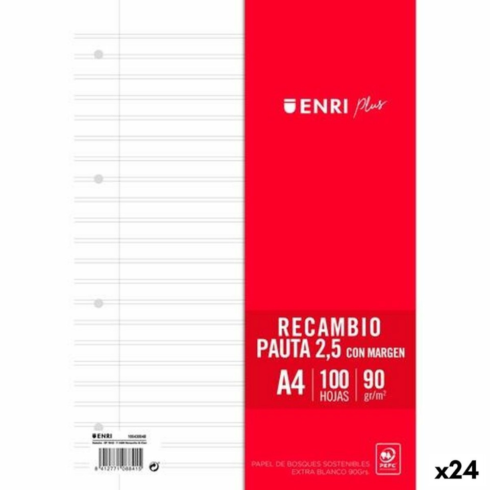 ENRI Asenduslehed valge A4 100 Lehed 24tk