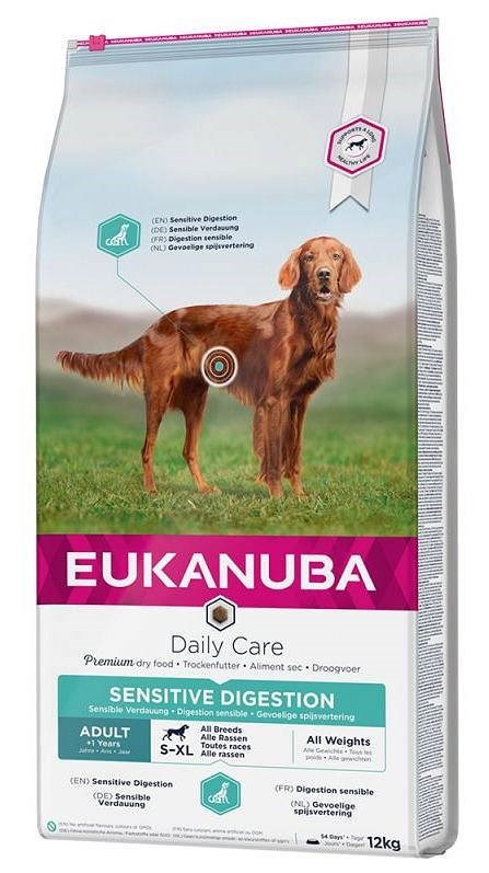 Eukanuba kuivtoit koerale Daily Care Adult Sensitive Digestion - Dry Dog Food- 12kg