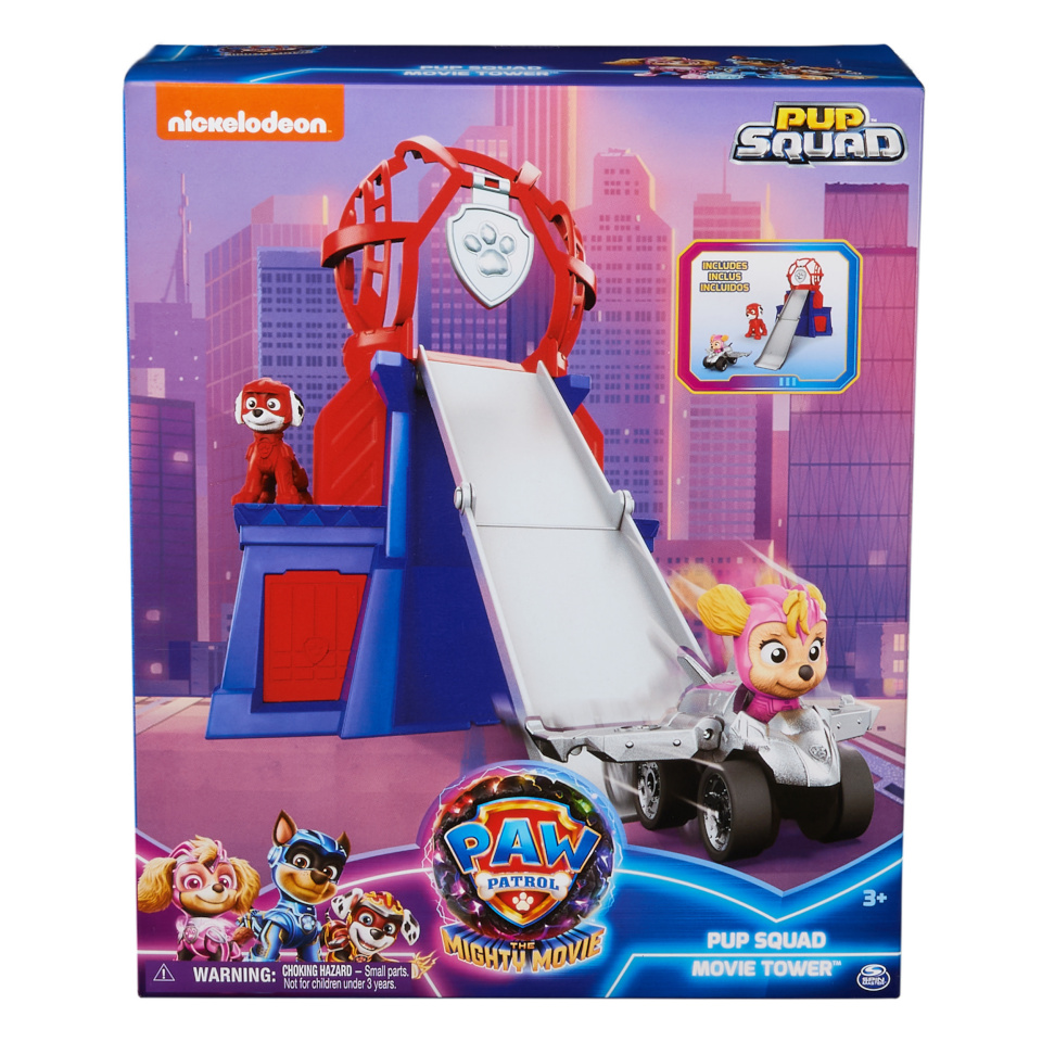 Paw Patrol mängukomplekt The Mighty Movie Pup Squad Movie Tower, 6066420