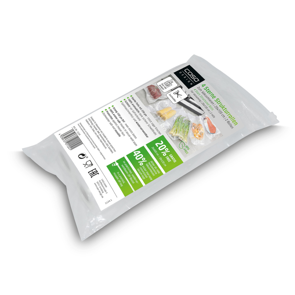 Caso | 4 Stars Structured Rolls, 2 rolls | 01124 | 20 x 720 cm | Transparent
