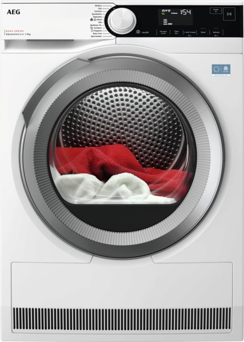 AEG kuivati TR833W94W Series 8000 AbsoluteCare Tumble Dryer, 9kg, valge