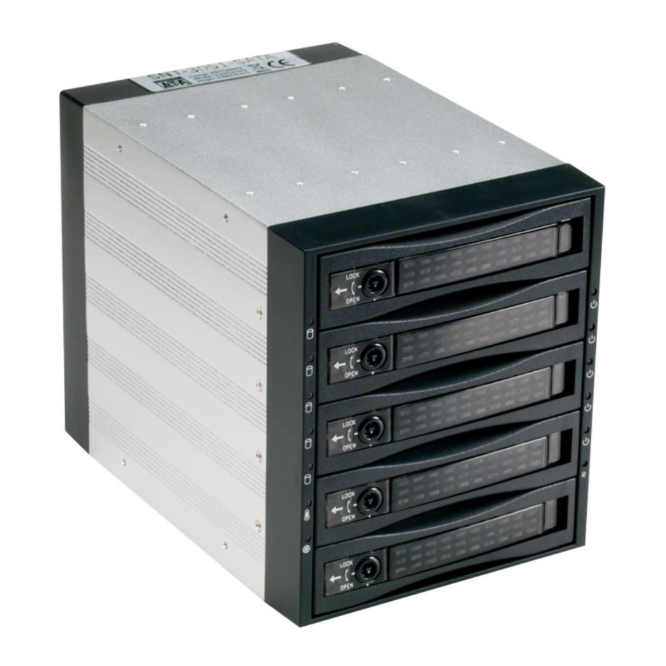 Fantec kettaboks SNT-BA 3151-1 Backplane System SATA I & II DISK Array
