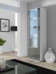 Cama Meble vitriinkapp display cabinet SOHO S1 valge/hall läikega