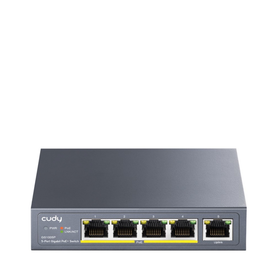 Cudy switch GS1005P network Gigabit Ethernet (10/100/1000) Power over Ethernet (PoE) hall
