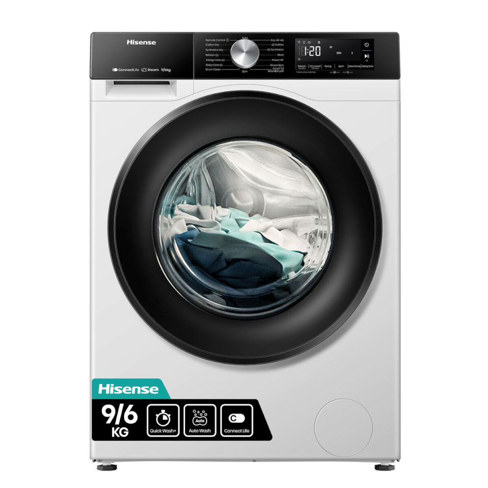 Hisense kuivatiga pesumasin WD3S9043BW3 1400rpm 9kg