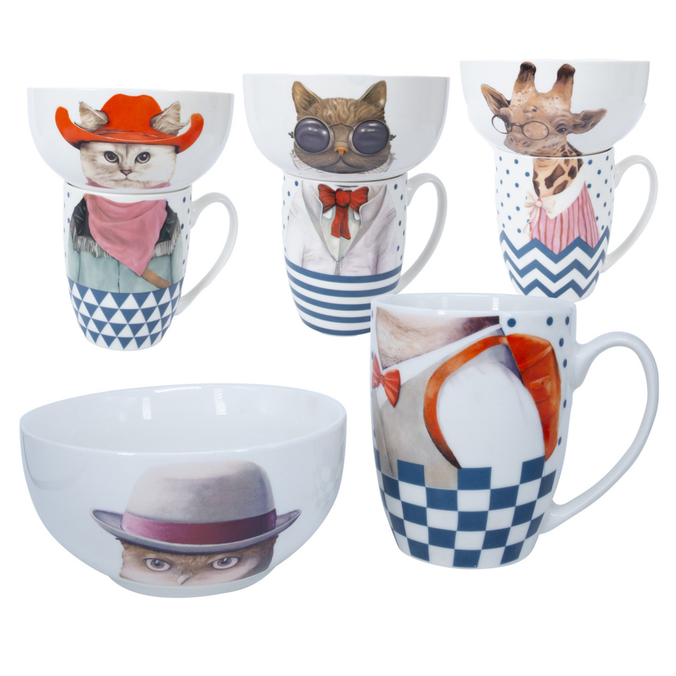 H4Y kruus+kauss Poppy komplekt, mix