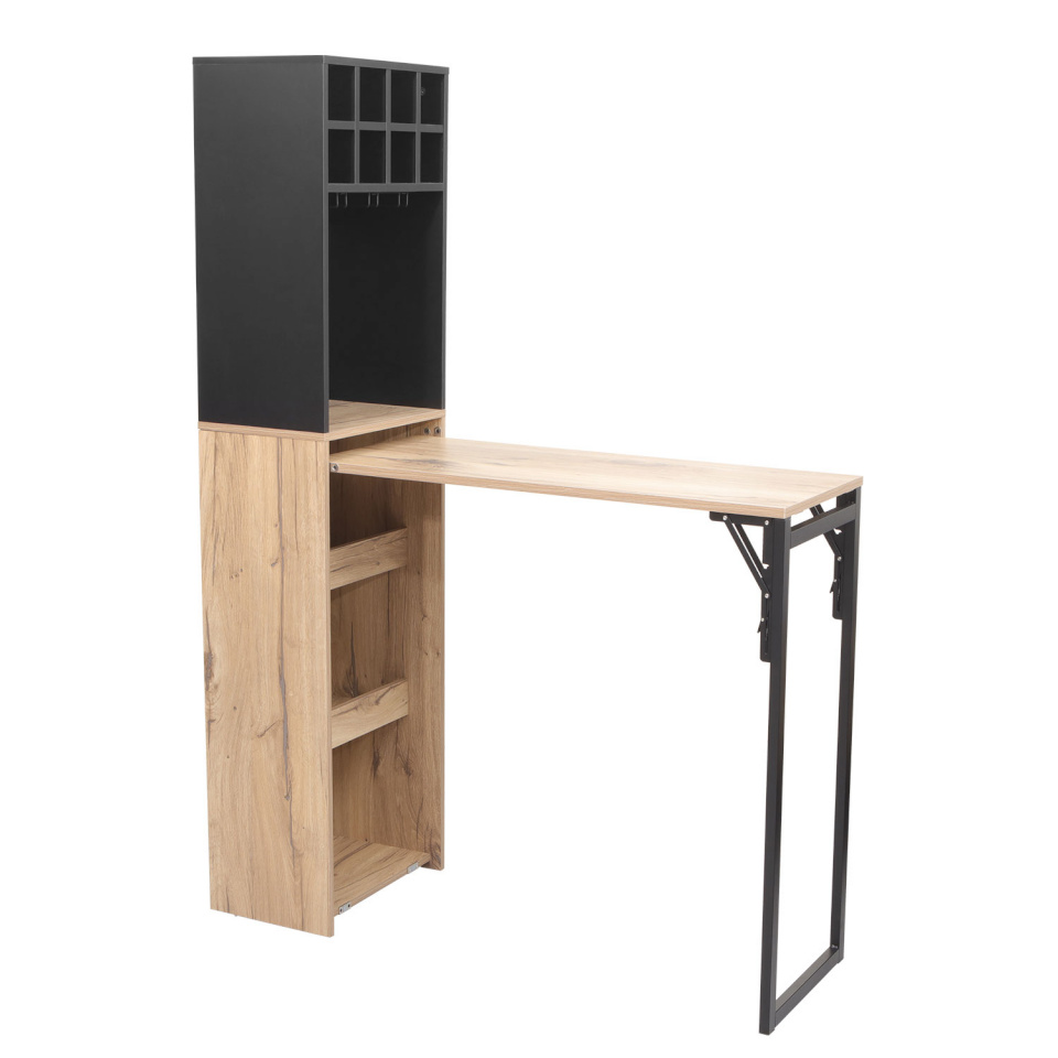 H4Y baaririiul lauaga Hannes, 122(30)x44x170cm, rustik melamiin