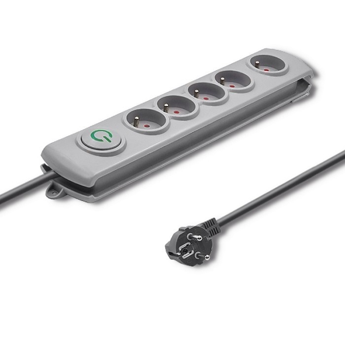 Qoltec pikendusjuhe Surge protector 5 sockets 1.8m hall
