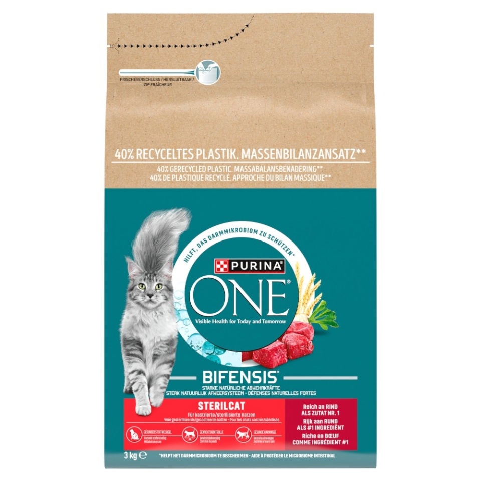 Purina Nestle kuivtoit kassile One Sterilcat Rich In Beef, 3kg