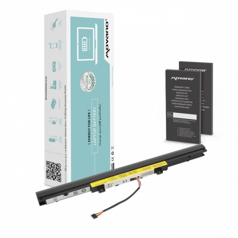 Movano sülearvuti aku L15C4A02 L15L4A02 for Lenovo V310-14ISK - 2200 mAh (32 Wh)