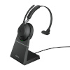 Jabra kõrvaklapid Evolve2 65 USB-A UC Mono with Charging Stand - must