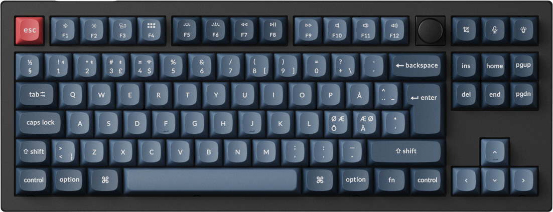 Keychroni klaviatuur V3 Max QMK/VIA täielikult kokku pandud nupp 80% mehaaniline, Jupiter Red lülitid