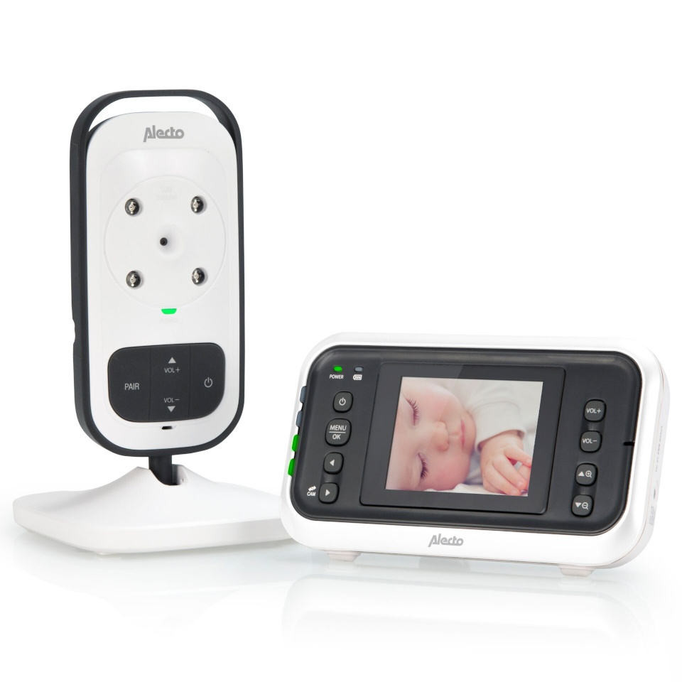 Alecto Babyphone mit Kamera und 2,4 Zoll Farbdisplay, valge/anth