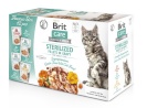 Brit kassitoit Care Cat Sterilized Flavor Box Pouch, 12x85g