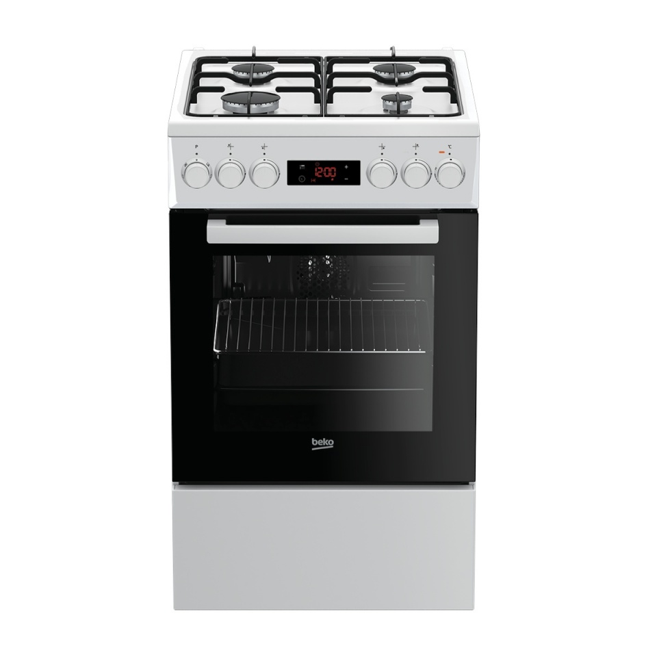 Beko gaasipliit elektriahjuga FSE52321DWD Gas Cooker, valge