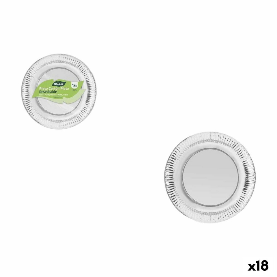 Algon Taldrikute komplekt Hõbedane 18cm 12tk (18tk)