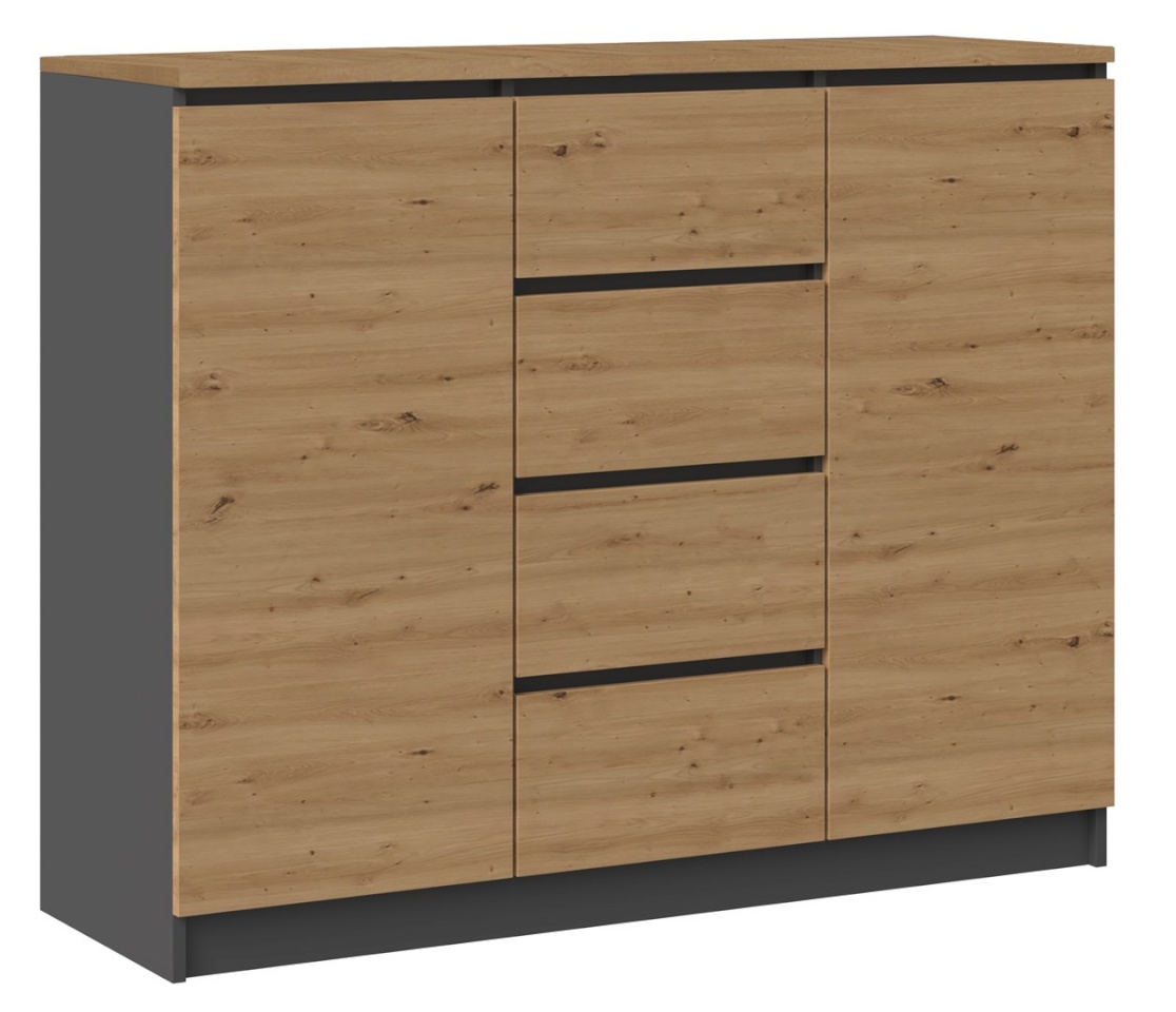 Top E Shop kummut 2D4S ANT/ART BA KPL chest of drawers