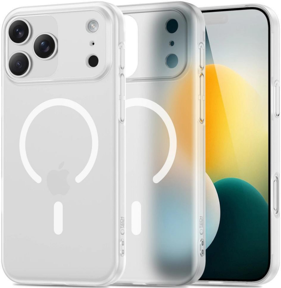 Tech-Protect kaitseümbris Apple iPhone 17 Pro MagSlim MagSafe, valge/matt