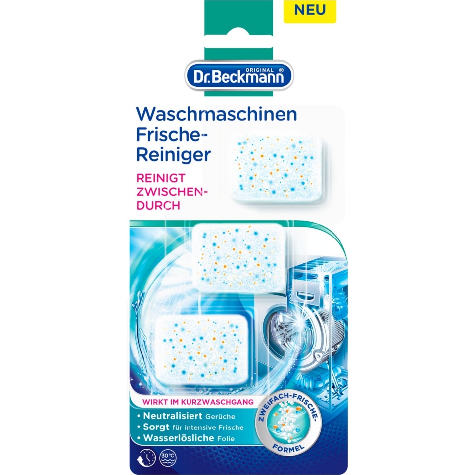 Dr.Beckmann nõudepesumasina tabletid Washing Machine Freshness Cleaner Cleaning Tablets, 3tk