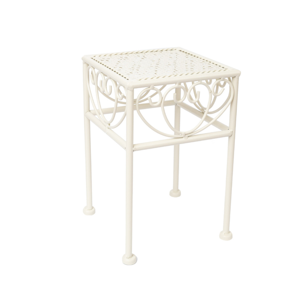 H4Y lillepostament SANDY 18x18xH28cm, antiikvalge