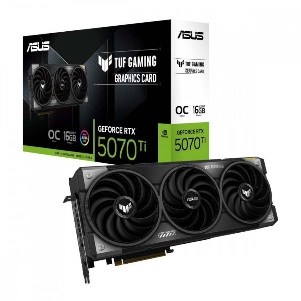 ASUS videokaart GeForce RTX 5070 TI TUF GAMING OC 16GB GDDR7 256bit DP HDMI