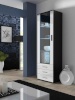 Cama Meble vitriinkapp display cabinet SOHO S1 must/valge läikega