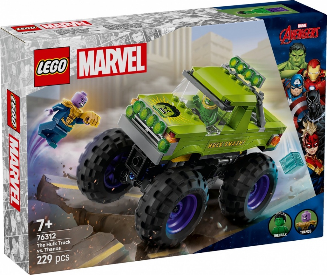 LEGO klotsid 76312 Marvel Super Heroes Marvel Hulk-Truck vs. Thanos