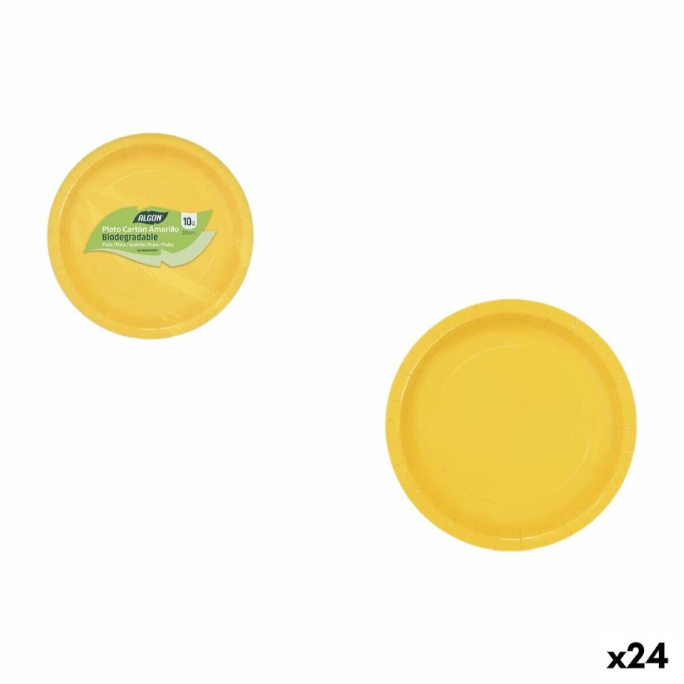 Algon Taldrikute komplekt kollane 20cm 10tk (24tk)