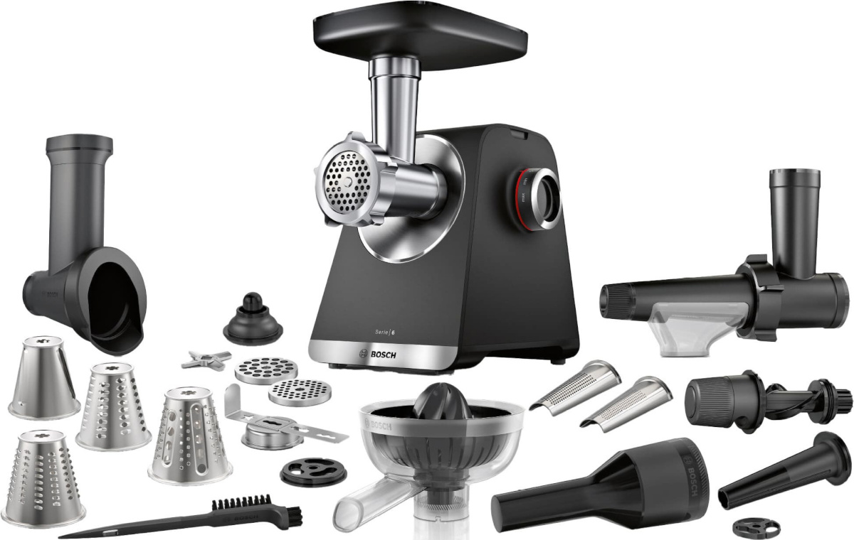 Bosch hakklihamasin MFWS682B Serie 4 MultiPower Meat Grinder, 2100W, must