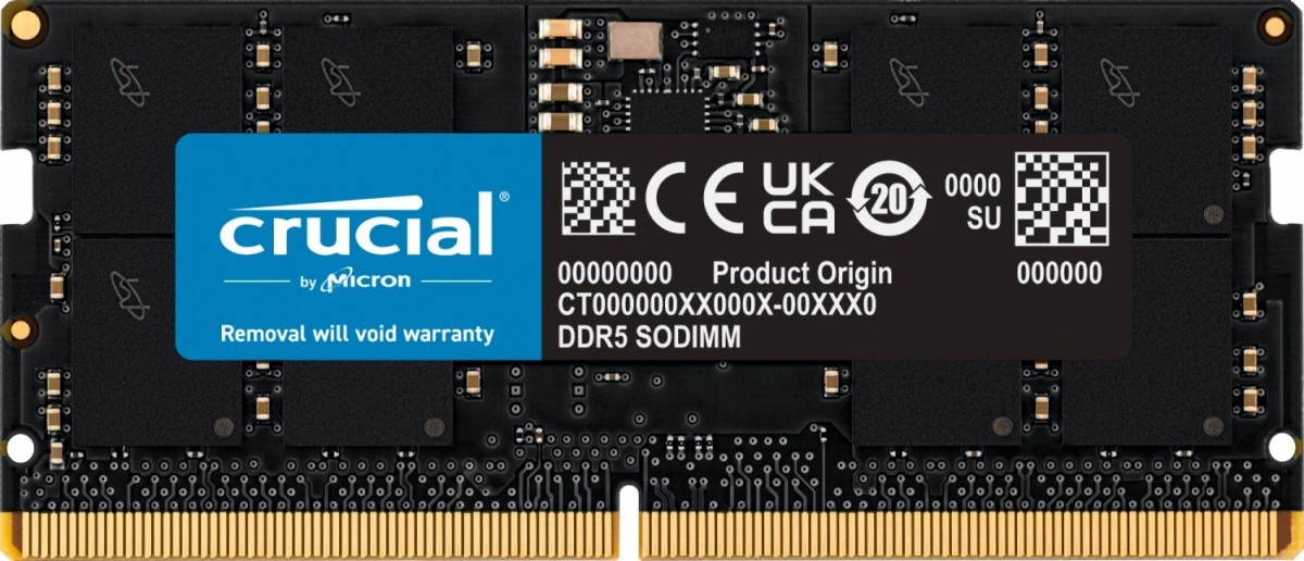 Crucial mälu DDR5 SO-DIMM 24GB 5600 CL46 16Gbit