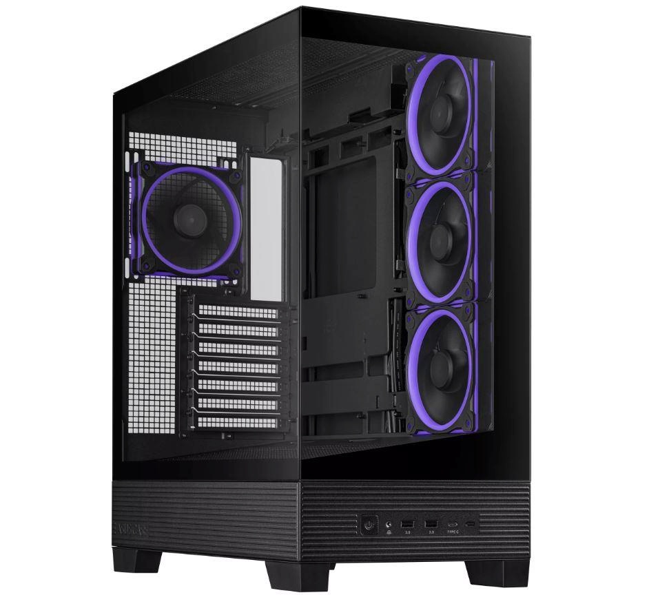 ASUS A31 Plus TG ARGB BLACK Midi Tower
