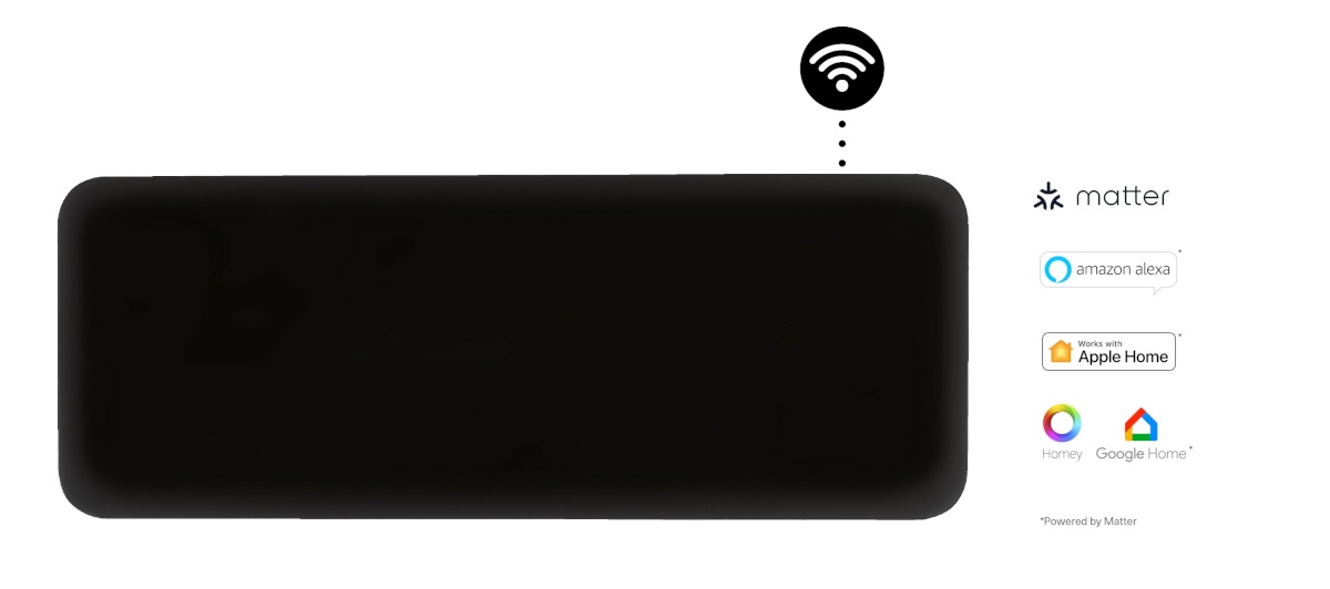 Mill soojapuhur Invisible Smart WiFi Heater | PA1300WIFI4B | Panel Heater | 1300W | Suitable for rooms up to 15-19 m² | must | IPX4