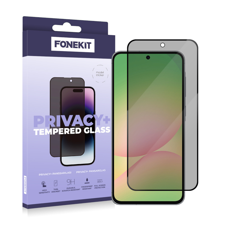 FoneKit kaitseklaas Privacy+ Full Cover, Samsung Galaxy A36