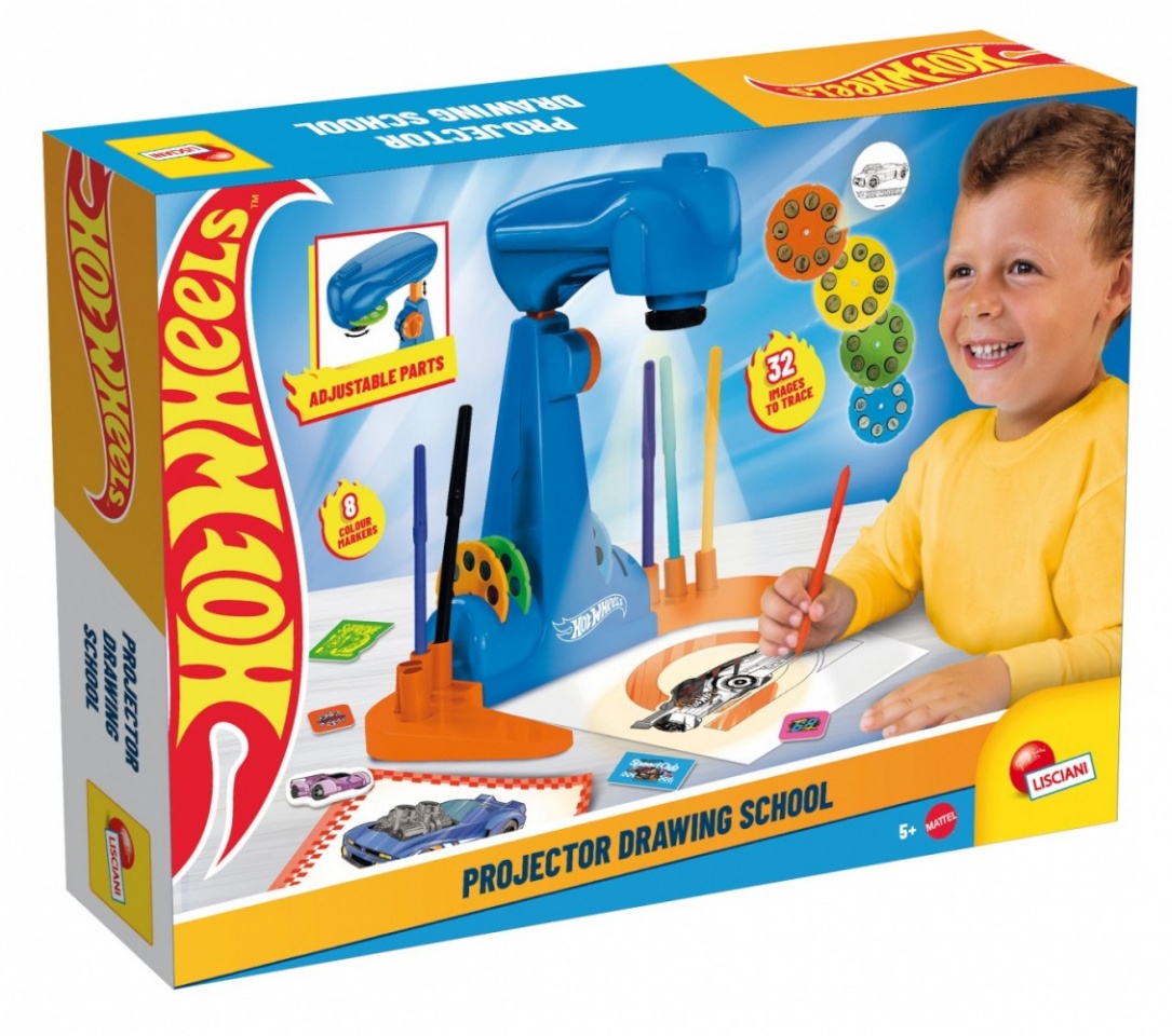 Lisciani Hot Wheels Projector drawing school set