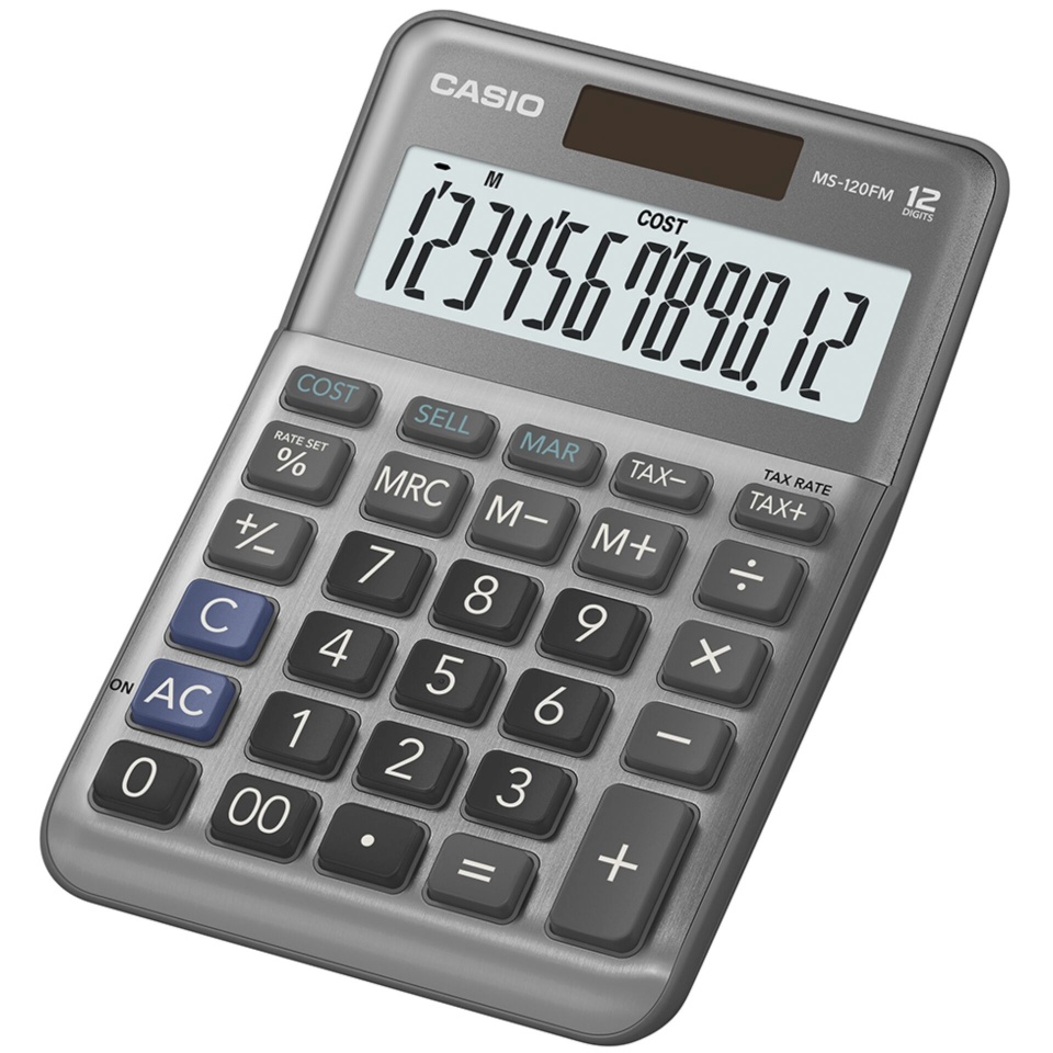 Casio kalkulaator MS-120FM Desktop Calculator, must