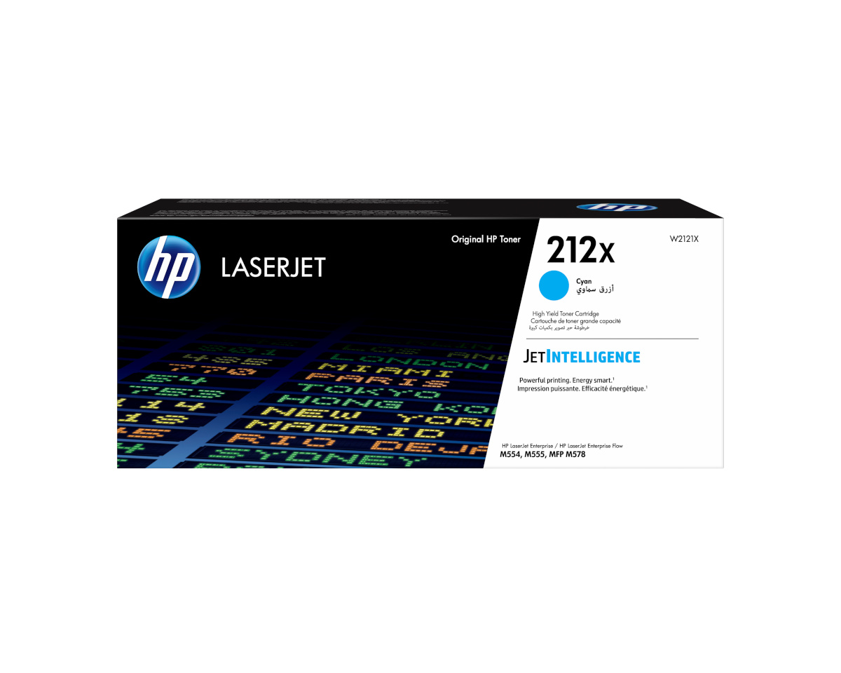 Hp tooner 212X Hohe Ergiebigkeit Cyan, tsüaan original LaserJet Tonerpatrone (W2121X)