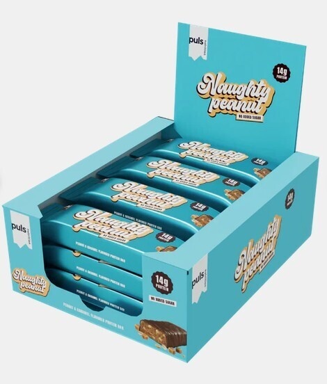 Puls Nutrition proteiinibatoon Naughty Peanut, 45 g, 12 tk pakis