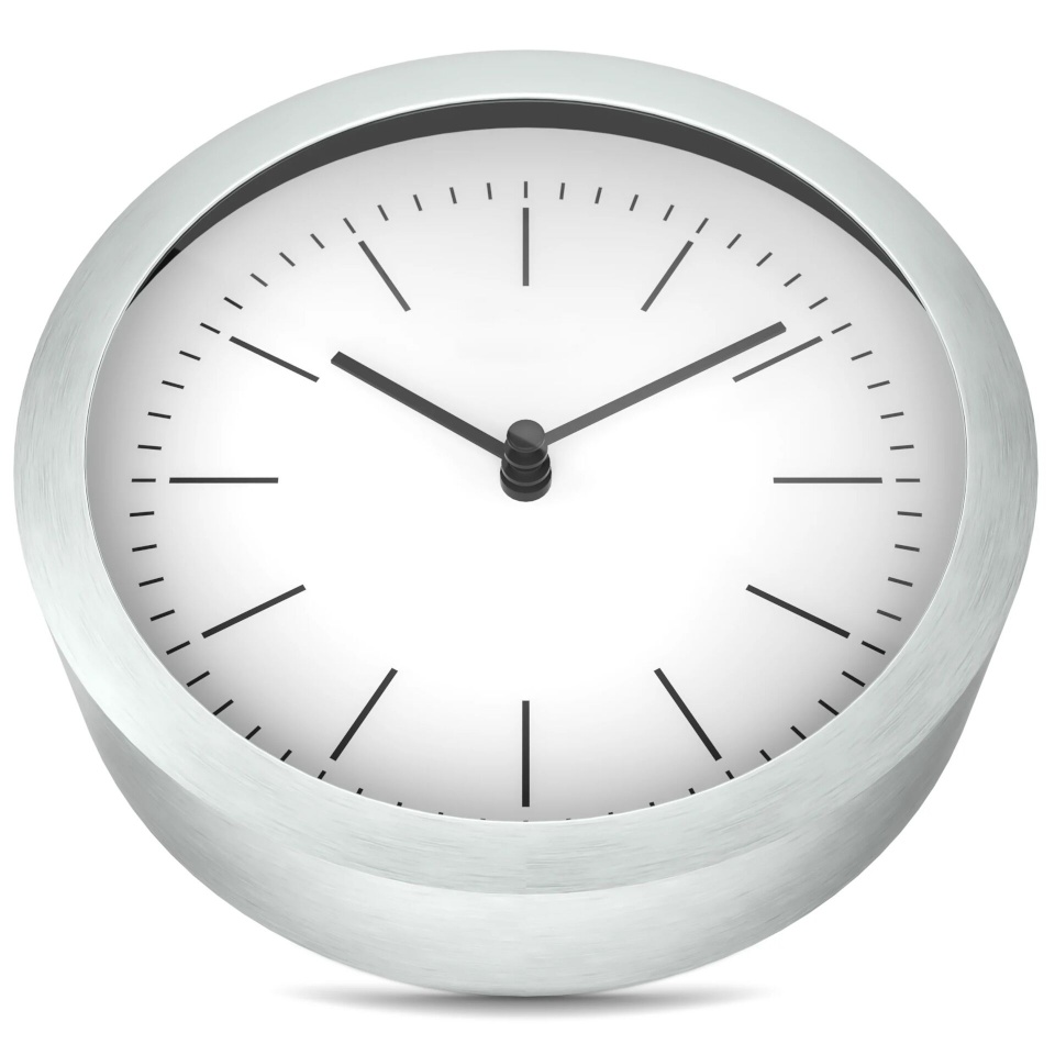 Mebus lauakell 19634 Quartz Wall and Table Clock, hõbedane/valge