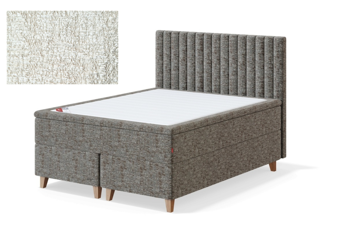 Sleepwell kontinentaalvoodi BLACK CONTINENTAL (8 jalaga), 180x200x55cm, AVOLA beež, pehme